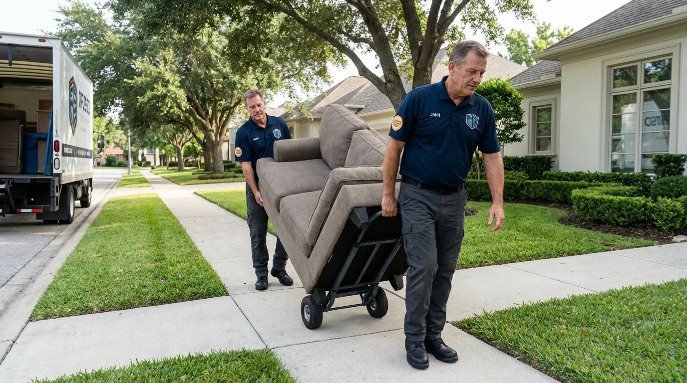 Local residential moving crew loading furniture in Sparkill, NY